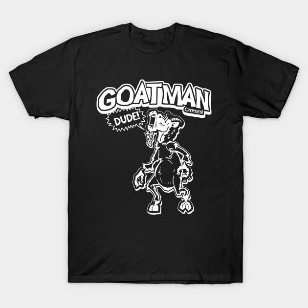 Crypties! Goat Man T-Shirt by crowjandesigns